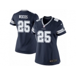 Women's Nike Dallas Cowboys #25 Xavier Woods Limited Navy Blue Team Color NFL Jersey