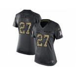 Women's Nike Dallas Cowboys #27 Jourdan Lewis Limited Black 2016 Salute to Service NFL Jersey