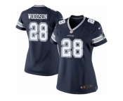 Women's Nike Dallas Cowboys #28 Darren Woodson Limited Navy Blue Team Color NFL Jersey