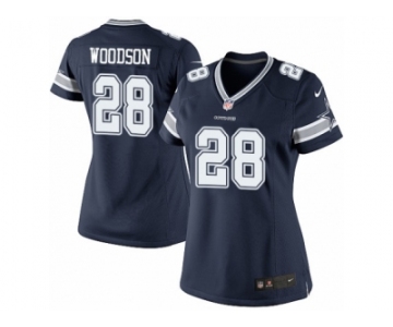 Women's Nike Dallas Cowboys #28 Darren Woodson Limited Navy Blue Team Color NFL Jersey