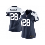 Women's Nike Dallas Cowboys #28 Darren Woodson Limited Navy Blue Throwback Alternate NFL Jersey