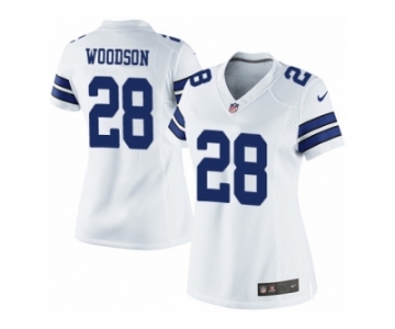 Women's Nike Dallas Cowboys #28 Darren Woodson Limited White NFL Jersey