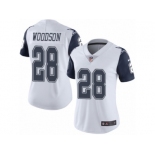 Women's Nike Dallas Cowboys #28 Darren Woodson Limited White Rush NFL Jersey