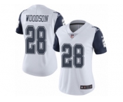 Women's Nike Dallas Cowboys #28 Darren Woodson Limited White Rush NFL Jersey