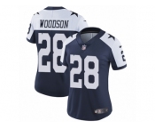 Women's Nike Dallas Cowboys #28 Darren Woodson Vapor Untouchable Limited Navy Blue Throwback Alternate NFL Jersey