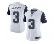 Women's Nike Dallas Cowboys #3 Mark Sanchez Limited White Rush NFL Jersey