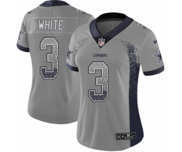 Women's Nike Dallas Cowboys #3 Mike White Limited Gray Rush Drift Fashion NFL Jersey