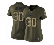 Women's Nike Dallas Cowboys #30 Anthony Brown Limited Green Salute to Service NFL Jersey