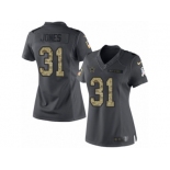 Women's Nike Dallas Cowboys #31 Byron Jones Limited Black 2016 Salute to Service NFL Jersey