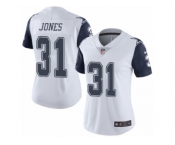 Women's Nike Dallas Cowboys #31 Byron Jones Limited White Rush NFL Jersey