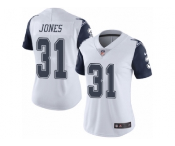 Women's Nike Dallas Cowboys #31 Byron Jones Limited White Rush NFL Jersey