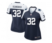 Women's Nike Dallas Cowboys #32 Orlando Scandrick Game Navy Blue Throwback Alternate NFL Jersey