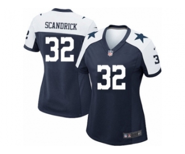 Women's Nike Dallas Cowboys #32 Orlando Scandrick Game Navy Blue Throwback Alternate NFL Jersey