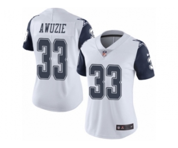 Women's Nike Dallas Cowboys #33 Chidobe Awuzie Limited White Rush NFL Jersey