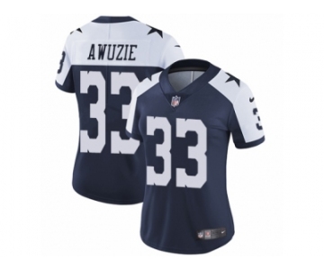 Women's Nike Dallas Cowboys #33 Chidobe Awuzie Vapor Untouchable Limited Navy Blue Throwback Alternate NFL Jersey