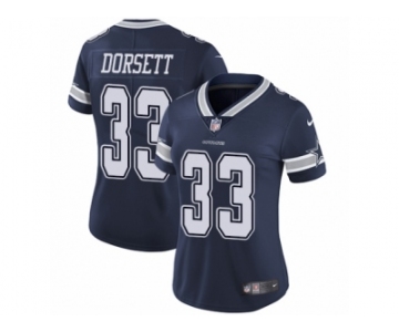 Women's Nike Dallas Cowboys #33 Tony Dorsett Vapor Untouchable Limited Navy Blue Team Color NFL Jersey