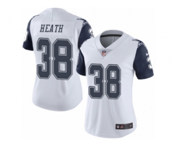 Women's Nike Dallas Cowboys #38 Jeff Heath Limited White Rush NFL Jersey