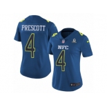 Women's Nike Dallas Cowboys #4 Dak Prescott Limited Blue 2017 Pro Bowl NFL Jersey