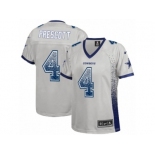 Women's Nike Dallas Cowboys #4 Dak Prescott Limited Grey Drift Fashion NFL Jersey