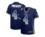 Women's Nike Dallas Cowboys #4 Dak Prescott Limited Navy Blue Drift Fashion NFL Jersey