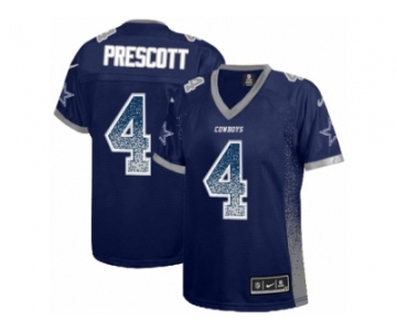 Women's Nike Dallas Cowboys #4 Dak Prescott Limited Navy Blue Drift Fashion NFL Jersey