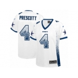 Women's Nike Dallas Cowboys #4 Dak Prescott Limited White Drift Fashion NFL Jersey