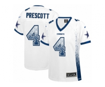 Women's Nike Dallas Cowboys #4 Dak Prescott Limited White Drift Fashion NFL Jersey