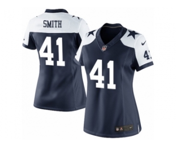 Women's Nike Dallas Cowboys #41 Keith Smith Limited Navy Blue Throwback Alternate NFL Jersey