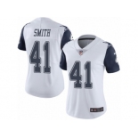 Women's Nike Dallas Cowboys #41 Keith Smith Limited White Rush NFL Jersey