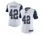 Women's Nike Dallas Cowboys #42 Barry Church Limited White Rush NFL Jersey