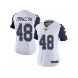 Women's Nike Dallas Cowboys #48 Daryl Johnston Limited White Rush NFL Jerse