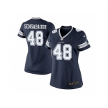 Women's Nike Dallas Cowboys #48 Daryl Johnston Navy Blue Team Color Stitched NFL Elite Jersey