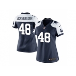 Women's Nike Dallas Cowboys #48 Daryl Johnston Navy Blue Thanksgiving Throwback Stitched NFL Elite Jersey