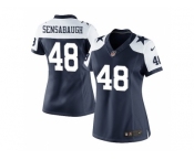 Women's Nike Dallas Cowboys #48 Daryl Johnston Navy Blue Thanksgiving Throwback Stitched NFL Elite Jersey