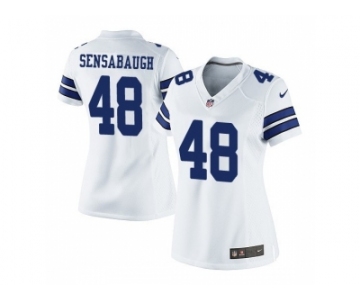 Women's Nike Dallas Cowboys #48 Daryl Johnston White Stitched NFL Elite Jersey