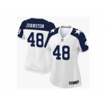 Women's Nike Dallas Cowboys #48 Daryl Johnston White Thanksgiving Throwback Stitched NFL Elite Jersey