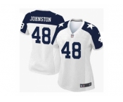 Women's Nike Dallas Cowboys #48 Daryl Johnston White Thanksgiving Throwback Stitched NFL Elite Jersey