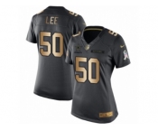 Women's Nike Dallas Cowboys #50 Sean Lee Limited Black Gold Salute to Service NFL Jersey