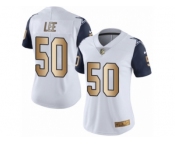 Women's Nike Dallas Cowboys #50 Sean Lee Limited White Gold Rush NFL Jersey