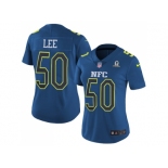 Women's Nike Dallas Cowboys #50 Sean Lee Navy Stitched NFL Limited NFC 2017 Pro Bowl Jersey