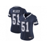 Women's Nike Dallas Cowboys #51 Kyle Wilber Vapor Untouchable Limited Navy Blue Team Color NFL Jersey