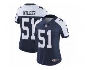 Women's Nike Dallas Cowboys #51 Kyle Wilber Vapor Untouchable Limited Navy Blue Throwback Alternate NFL Jersey