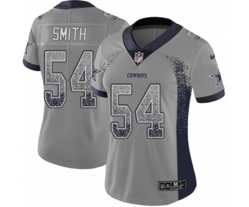 Women's Nike Dallas Cowboys #54 Jaylon Smith Limited Gray Rush Drift Fashion NFL Jersey