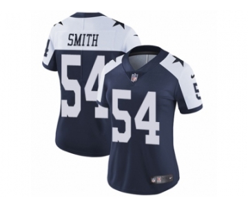 Women's Nike Dallas Cowboys #54 Jaylon Smith Vapor Untouchable Limited Navy Blue Throwback Alternate NFL Jersey