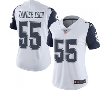 Women's Nike Dallas Cowboys #55 Leighton Vander Esch Limited White Rush Vapor Untouchable NFL Jersey