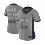 Women's Nike Dallas Cowboys #57 Damien Wilson Limited Gray Rush Drift Fashion NFL Jersey