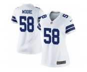 Women's Nike Dallas Cowboys #58 Damontre Moore Limited White NFL Jersey