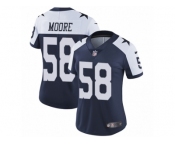 Women's Nike Dallas Cowboys #58 Damontre Moore Vapor Untouchable Limited Navy Blue Throwback Alternate NFL Jersey