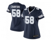 Women's Nike Dallas Cowboys #58 Jack Crawford Limited Navy Blue Team Color NFL Jersey