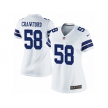 Women's Nike Dallas Cowboys #58 Jack Crawford Limited White NFL Jersey